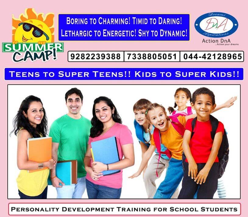 Personality Development Summer Camp With Action DNA - Find The Best Summer Camp For Kids To Attend In Chennai During Vacation