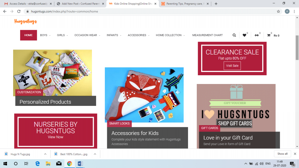 Best 100% Cotton Apparel & Accessory Brand For Kids In India - Hugs N Tugs