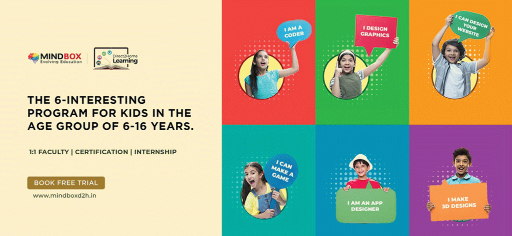 MindBox D2H Online Coding, Graphic & Animation Courses For Kids